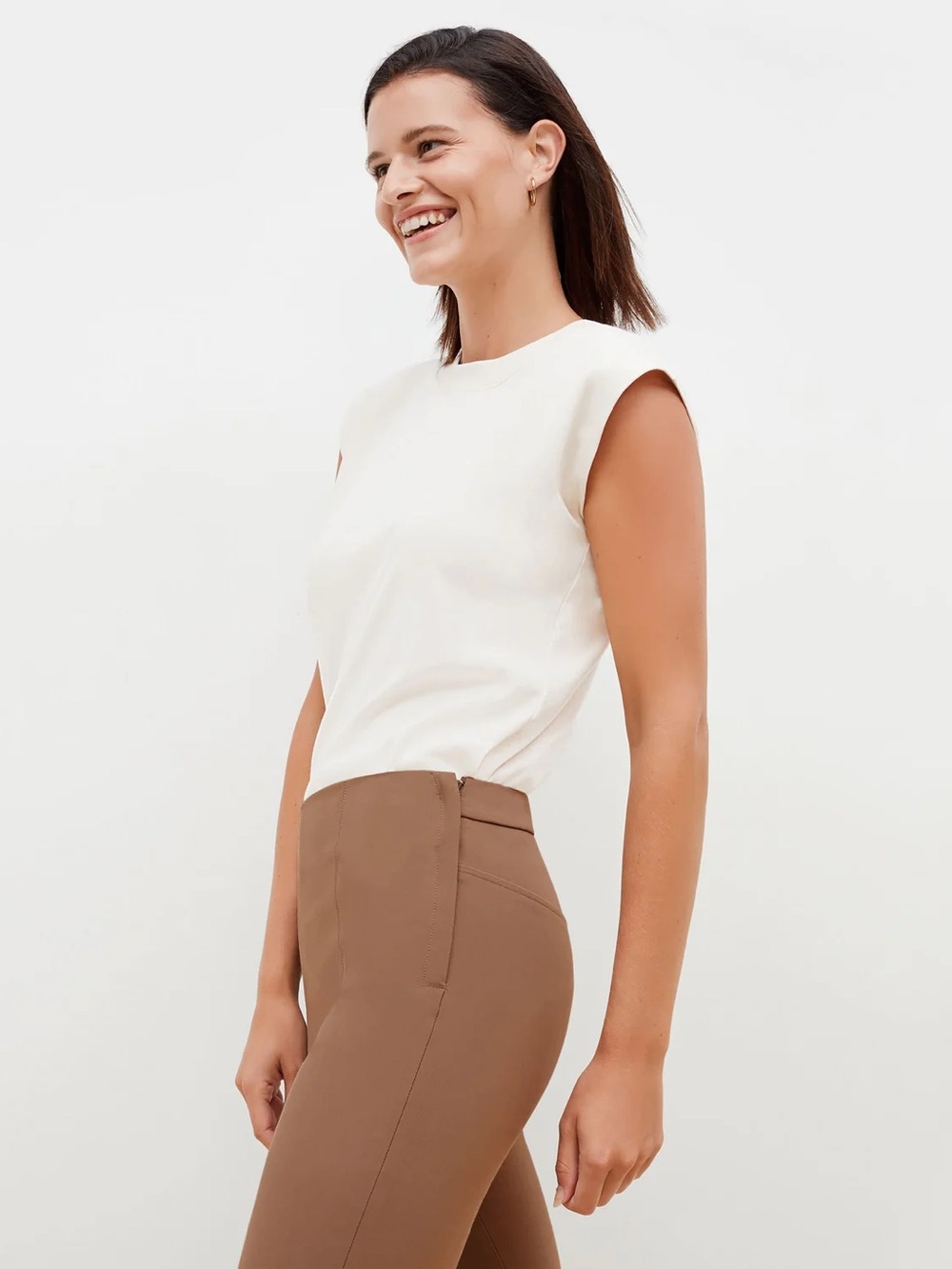 The Foster Cigarette Pant - PowerStretch in Saddle - Picture 4 of 9